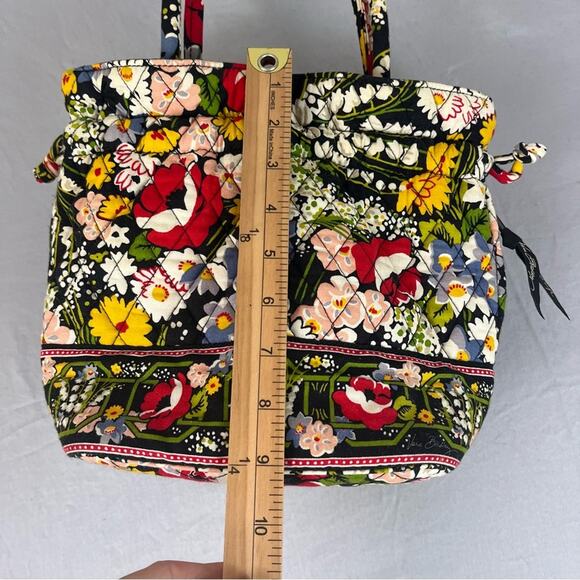 Vera Bradley Poppy Fields Drawstring Purse Top Handle Y2K Tote Mini Bag Flowers - Picture 14 of 14